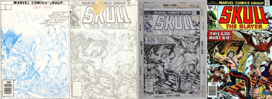 Skull the Slayer - pre-lim to published. Comic Art